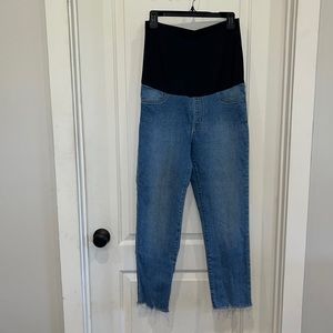 Easton Maternity Frayed Hem Straight Leg Jean